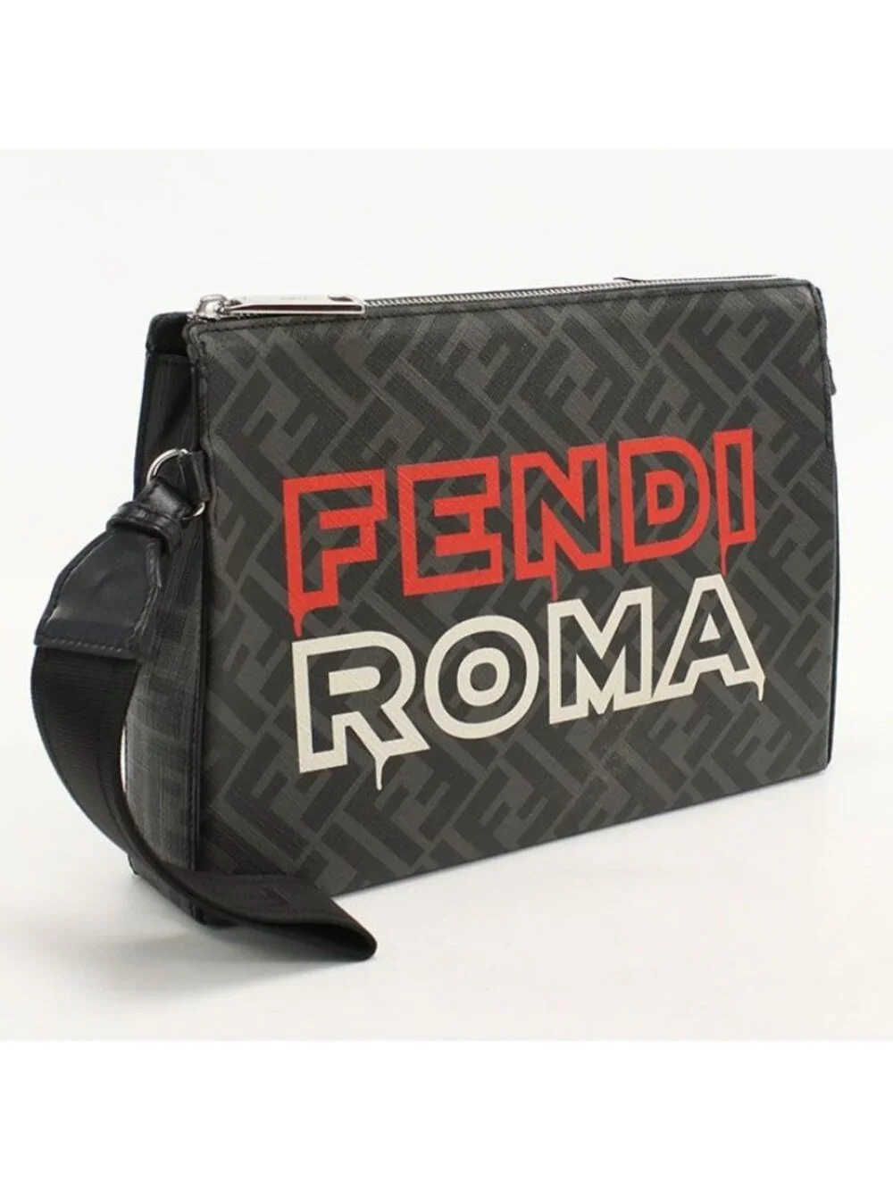 Fendi FF Canvas Clutch